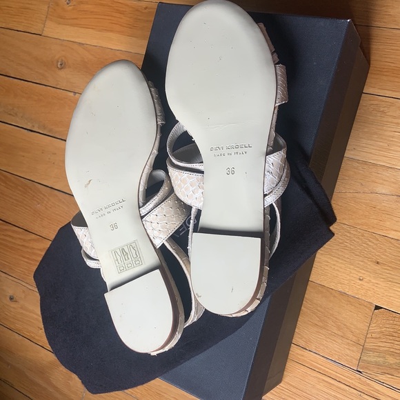 Devi Kroll Off White Python Sandals - Picture 6 of 8